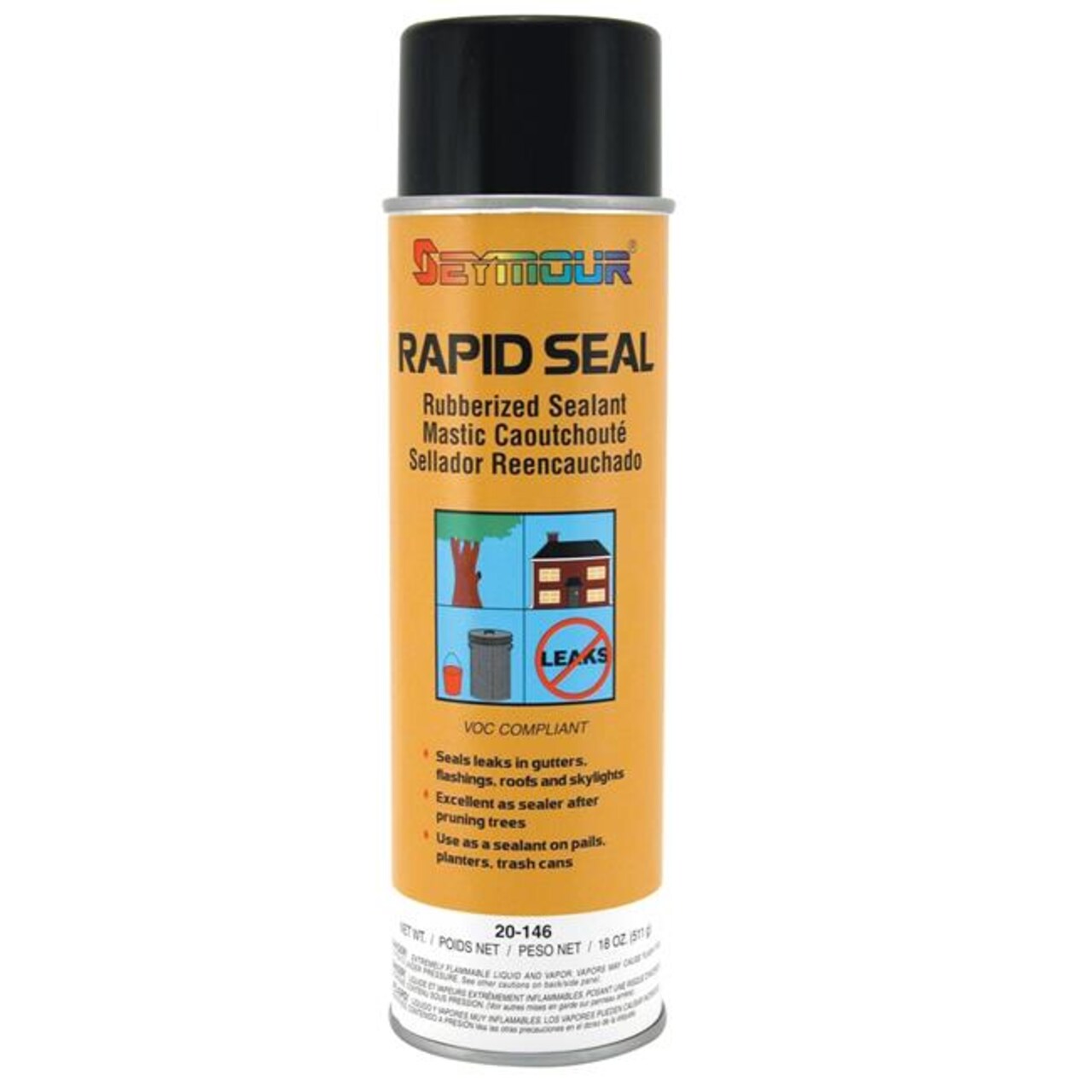 Seymour of Sycamore 20 oz Rapid Seal Rubberized Sealant - Pack of 12